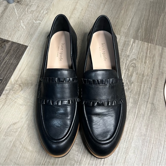 kate spade Shoes - Kate Spade New York Kady Black Leather Loafers Size 8.5 Womens